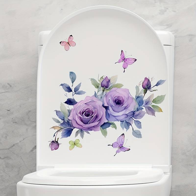 Nalepka za WC pokrov ali kotliček vijola rože