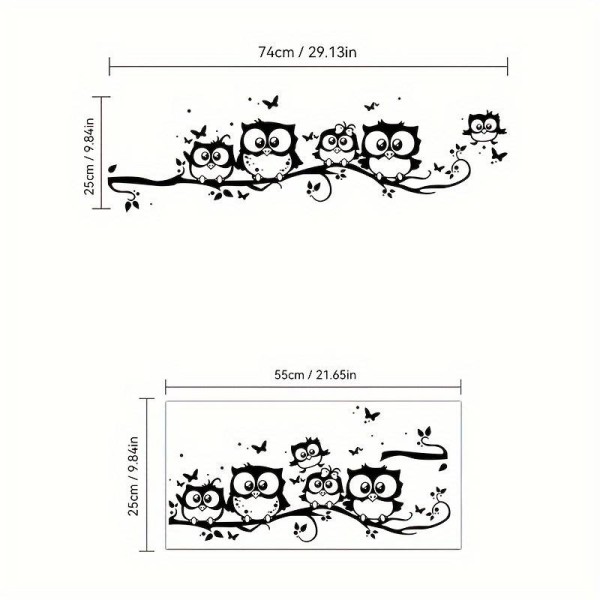 Stenska nalepka SOVICE NA VEJI