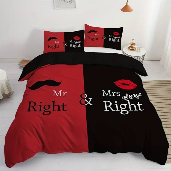 Posteljnina 200X200, MR.RIGHT & MRS ALWAYS RIGHT 