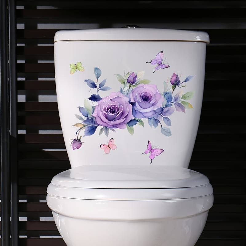 Nalepka za WC pokrov ali kotliček vijola rože